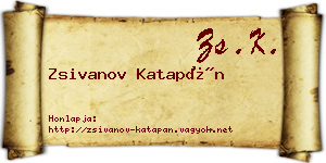 Zsivanov Katapán névjegykártya